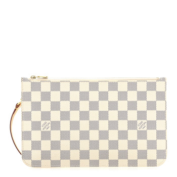 LOUIS VUITTON Damier Azur Neverfull MM GM Pochette