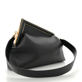 FENDI Shiny Nappa Medium Fendi First Black
