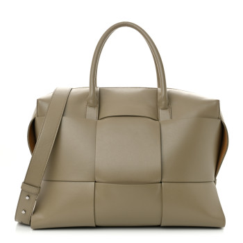 BOTTEGA VENETA Calfskin Maxi Intrecciato Arco Briefcase Porridge