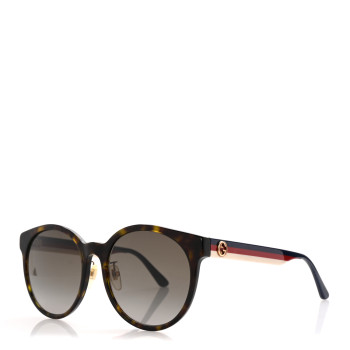 GUCCI Acetate GG Web Round Eye Sunglasses GG0416SK Black
