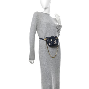 LOUIS VUITTON Empreinte Monogram Giant Mini By The Pool Bumbag Blue Beige