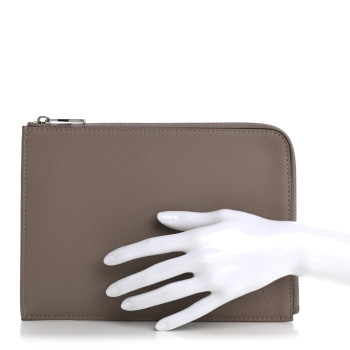 LOUIS VUITTON Calfskin Pochette Jour PM Taupe