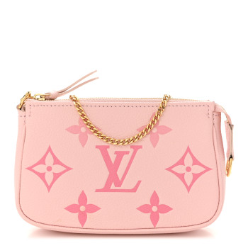 LOUIS VUITTON Empreinte Monogram Giant By The Pool Mini Pochette Accessories Bouton De Rose