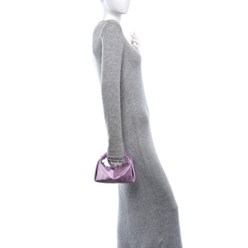 ALEXANDER WANG Mesh Crystal Rhinestone Mini Scrunchie Clutch Winsome Orchid