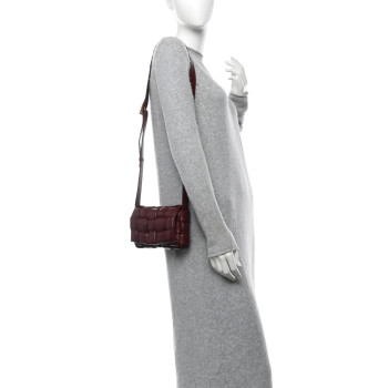 BOTTEGA VENETA Nappa Maxi Intrecciato Small Padded Cassette Crossbody Bag Barolo