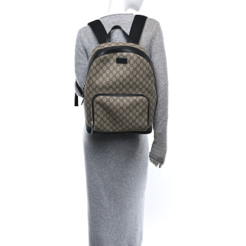 GUCCI GG Supreme Monogram Medium Backpack Black