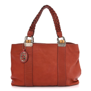 GUCCI Libeccio Medium Bamboo Bar Tote Bag