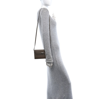 HERMES Evercolor Kelly Wallet To Go Etoupe