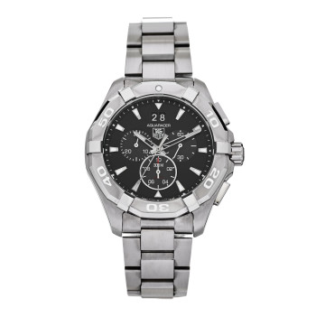 TAG HEUER Stainless Steel 43mm Aquaracer 300M Chronograph Automatic Watch Black CAY1110