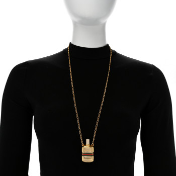 GUCCI Metal Enamel Bottle Pendant Necklace