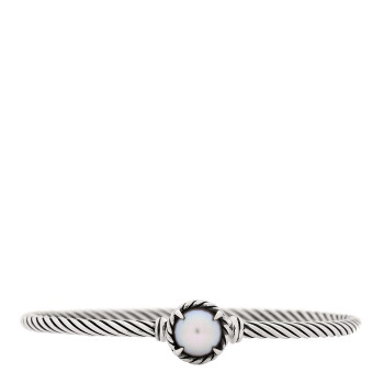 DAVID YURMAN Sterling Silver Cultured Pearl 3mm Chatelaine Bracelet