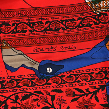 HERMES Silk Le Pegase D'Hermes Shawl 140
