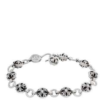 CHROME HEARTS Sterling Silver Cross Ball Bracelet