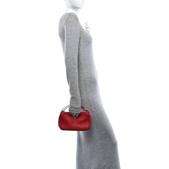 PRADA Vitello Daino Pochette Bag Rosso