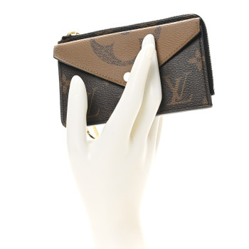 LOUIS VUITTON Reverse Monogram Recto Verso Card Holder Brown