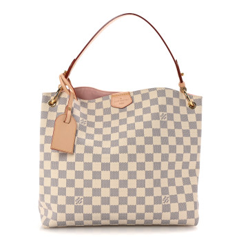 LOUIS VUITTON Damier Azur Graceful PM Rose Ballerine