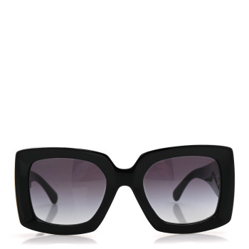 CHANEL Acetate Rectangle Sunglasses 5435 Black