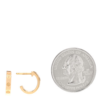 CARTIER 18K Yellow Gold Small LOVE Hoop Earrings