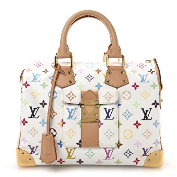 LOUIS VUITTON Monogram Multicolor Speedy 30 White