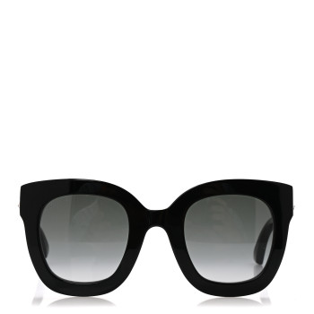 GUCCI Acetate Crystal Star Round Frame Sunglasses GG0208S Black