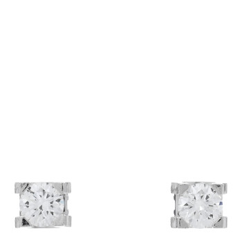 CARTIER 18K White Gold Diamond .46ctw C De Cartier Earrings