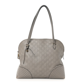 GUCCI Guccissima Medium Bree Shoulder Bag Storm Grey