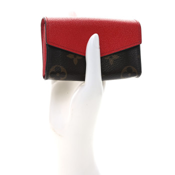 LOUIS VUITTON Monogram Sarah Multicartes Coquelicot