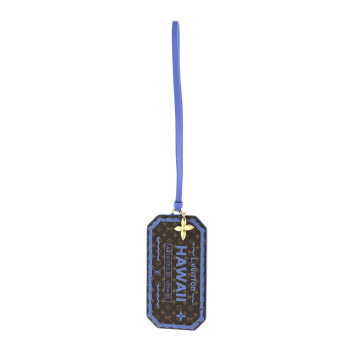 LOUIS VUITTON Monogram Calfskin Hawaii Beach Pass Bag Charm Blue