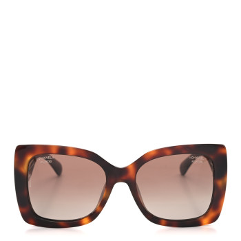 CHANEL Square Polarized CC Sunglasses 5494-A Tortoise Brown