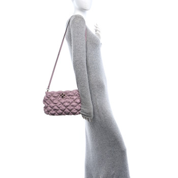 VALENTINO GARAVANI Nappa Spikeme Clutch Rose Quartz