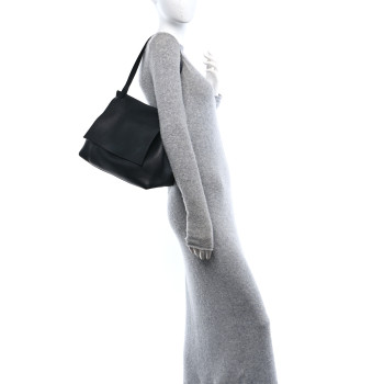 THE ROW Grained Calfskin Sidekick Black