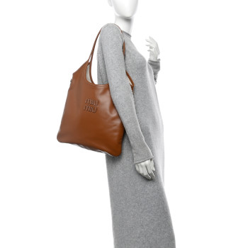 MIU MIU Nappa Ivy Bag Cognac