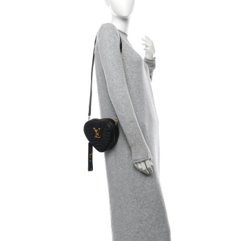 LOUIS VUITTON Calfskin New Wave Heart Bag Black