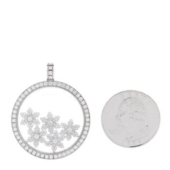 CHOPARD 18K White Gold Diamond Happy Diamonds Five Snowflake Pendant