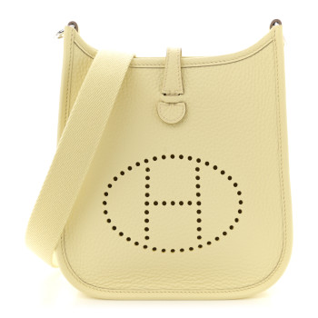 HERMES Taurillon Clemence Evelyne TPM Jaune Milton