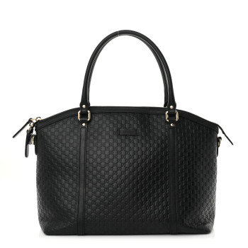GUCCI Soft Microguccissima Dome Satchel Black