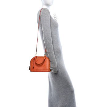LOUIS VUITTON Ostrich Alma BB Piment