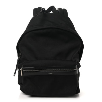 SAINT LAURENT Canvas City Backpack Black