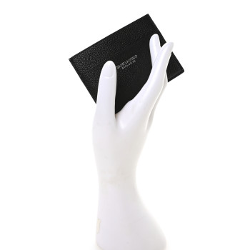 SAINT LAURENT Grain De Poudre Card Case Black