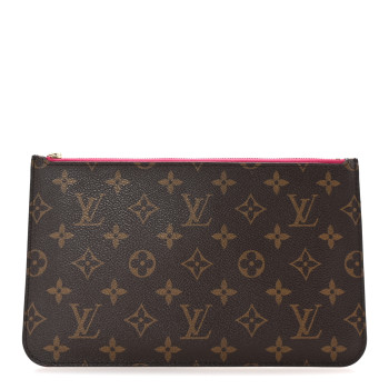 LOUIS VUITTON Monogram Neverfull MM GM Pochette Pivoine LOUIS VUITTON Monogram Neverfull MM GM Pochette Pivoine