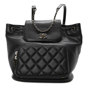 CHANEL Caviar Quilted Business Affinity Backpack Black