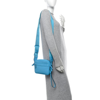 GUCCI Rubber Effect Monogram GG Crossbody Bag Bright Blue