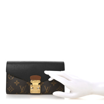 LOUIS VUITTON Monogram Pallas Wallet Black