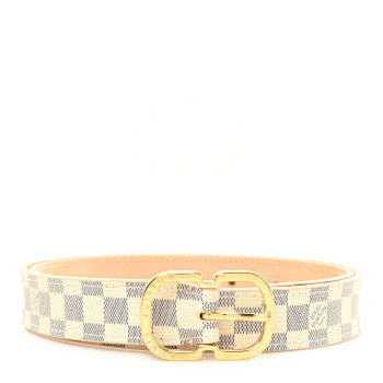 LOUIS VUITTON Damier Azur 25mm Mini Belt 75 30