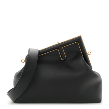 FENDI Shiny Nappa Medium Fendi First Black