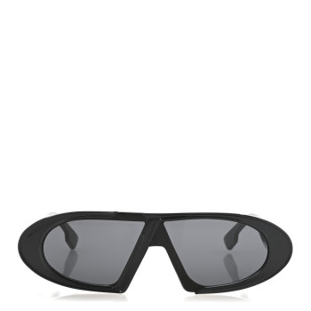 CHRISTIAN DIOR Acetate Oblique Oval Sunglasses Black
