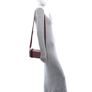 CHRISTIAN DIOR X RIMOWA Aluminum Personal Clutch On Strap Rose