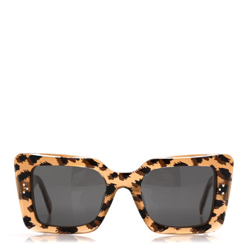 CELINE Acetate Square Sunglasses CL40156U Animal Smoke