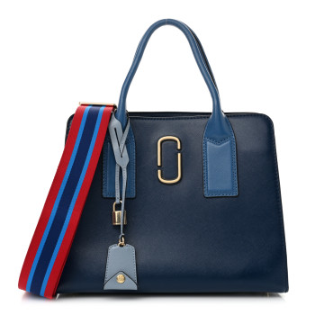 MARC JACOBS Saffiano Big Shot Tote  Navy
