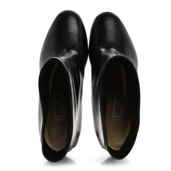 JIMMY CHOO Calfskin Karter 85 Booties 37.5 Black